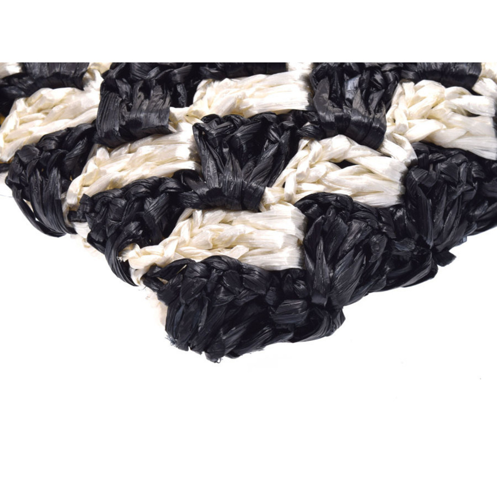 Prada Bag White Raffia Clutch Black - Picture 4 of 11